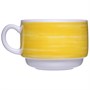 Чашка 190 мл. чайная d=76 мм. h=57 мм. желтый край штабелир. Браш (блюдце 37308) /1/12/48/ АКЦИЯ 37307