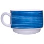 Чашка 190 мл. чайная d=76 мм. h=57 мм. синий край штабелир. Браш (блюдце 40597) /1/12/48/ АКЦИЯ 40596