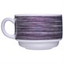 Чашка 190 мл. чайная d=76 мм. h=57 мм. сиреневый край штабелир. Браш (блюдце 53498) /1/12/48/ АКЦИЯ 53497