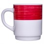 Кружка 250 мл. d=70 мм. h=88 мм. вишневый край штабелир. Браш /1/6/36/ 41214
