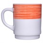 Кружка 250 мл. d=70 мм. h=88 мм. оранж. край штабелир. Браш /1/36/ 41212
