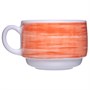 Чашка 190 мл. чайная d=76 мм. h=57 мм. оранж. край штабелир. Браш (блюдце 37301) /1/12/48/ АКЦИЯ 37300