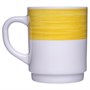 Кружка 250 мл. d=70 мм. h=88 мм. желтый край штабелир. Браш /1/6/36/ 41211