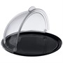 Поднос сервировочный d=38,5 см. поликарбонат, черный, с крышкой Roll-Top GP /1/ 79324
