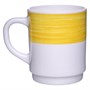 Кружка 250 мл. d=70 мм. h=88 мм. желтый край штабелир. Браш /1/6/36/ 41211