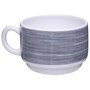 Чашка 190 мл. чайная d=76 мм. h=57 мм. серый край штабелир. Браш (блюдце 53486) /1/12/48/ 53485