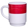 Кружка 250 мл. d=70 мм. h=88 мм. вишневый край штабелир. Браш /1/6/36/ 41214
