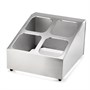Подставка для гастроемкостей (поли) 1/6 h100 мм 4 отделения 33,6*40,3*20 см нерж, P.L. Proff Cuisine 81280152 - фото 41831577