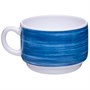 Чашка 190 мл. чайная d=76 мм. h=57 мм. синий край штабелир. Браш (блюдце 40597) /1/12/48/ АКЦИЯ 40596