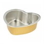 Форма алюминиевая для выпекания "Сердце" золотая, 100 мл, 100 шт 81210639
