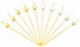 Шпажки Пика "Звезда"золото,серебро 12см, 100 шт, бамбук 81212524