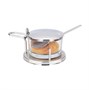 Сахарница с крышкой стеклянная на металлической подставке + ложка, P.L. - REG 95001183