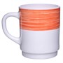 Кружка 250 мл. d=70 мм. h=88 мм. оранж. край штабелир. Браш /1/36/ 41212