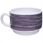 Чашка 190 мл. чайная d=76 мм. h=57 мм. сиреневый край штабелир. Браш (блюдце 53498) /1/12/48/ АКЦИЯ 53497