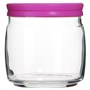 Банка для сыпучих прод.  650 мл. с розовой крышкой Чешни /1/12/576/ 47223