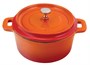 Кастрюля с крышкой порционная оранжевая 14 см, эмалированный чугун, P.L. Proff Cuisine 71047259