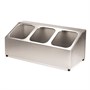 Подставка для гастроемкостей (поли) 1/6 h200 мм 3 отделения 50*22*20 см нерж, P.L. Proff Cuisine 81280153