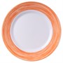 Тарелка d=254 мм. оранж. край Браш (P3949) /1/6/24/ АКЦИЯ 37293