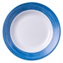 Тарелка d=225 мм. глубокая синий край Браш /1/6/24/ АКЦИЯ 40578