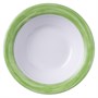 Блюдце d=120 мм. 110 мл. для десерта глубокое зеленый край  Браш /1/6/36/ АКЦИЯ 41203