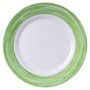 Тарелка d=254 мм. зеленый край Браш (P3948) /1/6/24/ 39249
