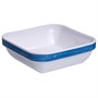 Салатник квадр. 110*110 мм. 200 мл. h=37 мм. синий край штабелир. Браш /1/6/24/ АКЦИЯ 40589