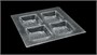 Менажница 4-х секц. 300*300 мм. ячейка 100*100*25 мм.стекло 3D /1/12/ 48822