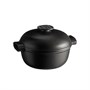 Кастрюля 4,0 л. керам. d=27,0 см. h=20 см. с крышкой (индукция) графитовая Emile Henry /1/ 73807