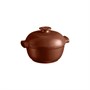 Кастрюля 2,0 л. керам. d=22,5 см. h=18 см. с крышкой (индукция) коричневая Emile Henry /1/ 73806