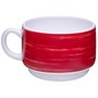 Чашка 190 мл. чайная d=76 мм. h=57 мм. вишневый край штабелир. Браш (блюдце 40595) /1/12/48/ 40594