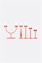 Лампа настольная d=18 см. h=35,6 см. 4 цвета, сенсорная регулировка яркости, литой алюм., красная, LED Перпетуя Zafferano /1/ 81273