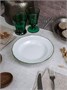 Тарелка глубокая 22 см, кант зелёный 171922 maria green