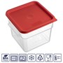 Крышка для контейнера для продуктов квадратная 230*230 мм. красная, п/п (контейнер 76701, 76702) GP /1/12/ 76711