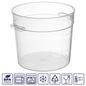 Контейнер для продуктов круглый 6 л. d=22 см. h=19,5 см., с мерной шкалой, прозрачный, п/п, без крышки (крышка 76736, 76735, 76734, 76737) GP /1/12/ 76721