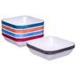 Салатник квадр. 110*110 мм. 200 мл. h=37 мм. голубой край штабелир. Браш /1/6/24/ 41205