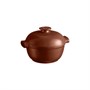 Кастрюля 2,0 л. керам. d=22,5 см. h=18 см. с крышкой (индукция) коричневая Emile Henry /1/ 73806