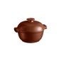 Кастрюля 2,0 л. керам. d=22,5 см. h=18 см. с крышкой (индукция) коричневая Emile Henry /1/ 73806