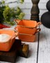 Соусник квадратный с 2-мя ручками 7х10 см h 4.2 см фарфор цвет оранжевый Seasons 808104 оранжевый - фото 626807 Соусник квадратный с 2-мя ручками 7х10 см h 4.2 см фарфор цвет оранжевый Seasons 808104 оранжевый - фото 626807