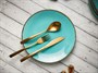 Тарелка 24 см безбортовая фарфор цвет бирюзовый Seasons 187624 бирюзовый