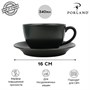 Чайный сервиз Porland Seasons, черный, на 2 персоны (Кружка 340 мл - 2 шт; Блюдце 16 см - 2 шт; Чайник 500 мл - 1 шт) POR1271 - фото 639991