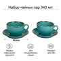 Чайный сервиз Porland Seasons, бирюзовый, на 2 персоны (Кружка 340 мл - 2 шт; Блюдце 16 см - 2 шт; Чайник 500 мл - 1 шт) POR1270 - фото 640008