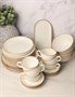 Сервиз Porland Seasons бежевый, 32 предметов, на 6 персон (Салатник 830 мл - 1 шт; Блюдо овальное - 1 шт; Миска 770 мл - 6 шт; Тарелка 28 см - 6 шт; Тарелка 24 см - 6 шт; Кружка 340 мл - 6 шт; Блюдце 16 см - 6 шт) POR1285 - фото 640114